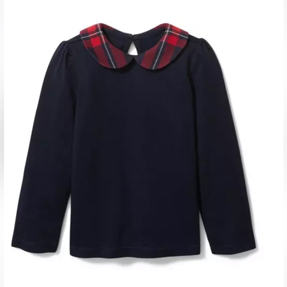 Janie and Jack plaid collared holiday top
